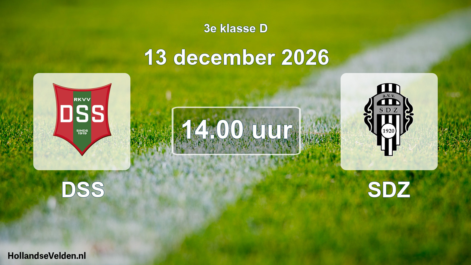 Geplande wedstrijd: DSS - SDZ (13 december 2026)