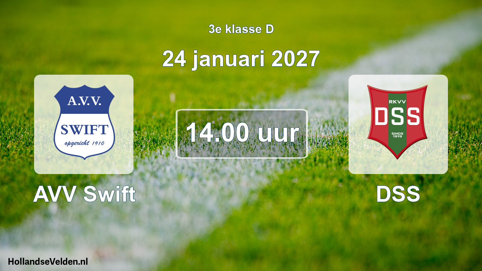 Scheduled Match: AVV Swift - DSS (24 January 2027)