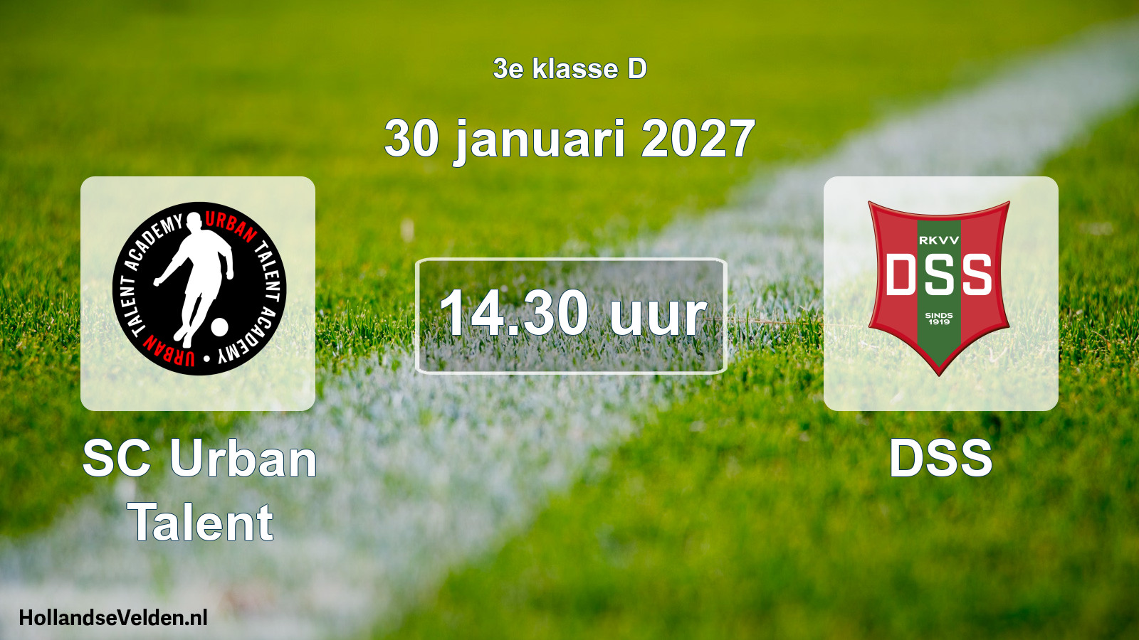 Geplande wedstrijd: SC Urban Talent - DSS (30 januari 2027)