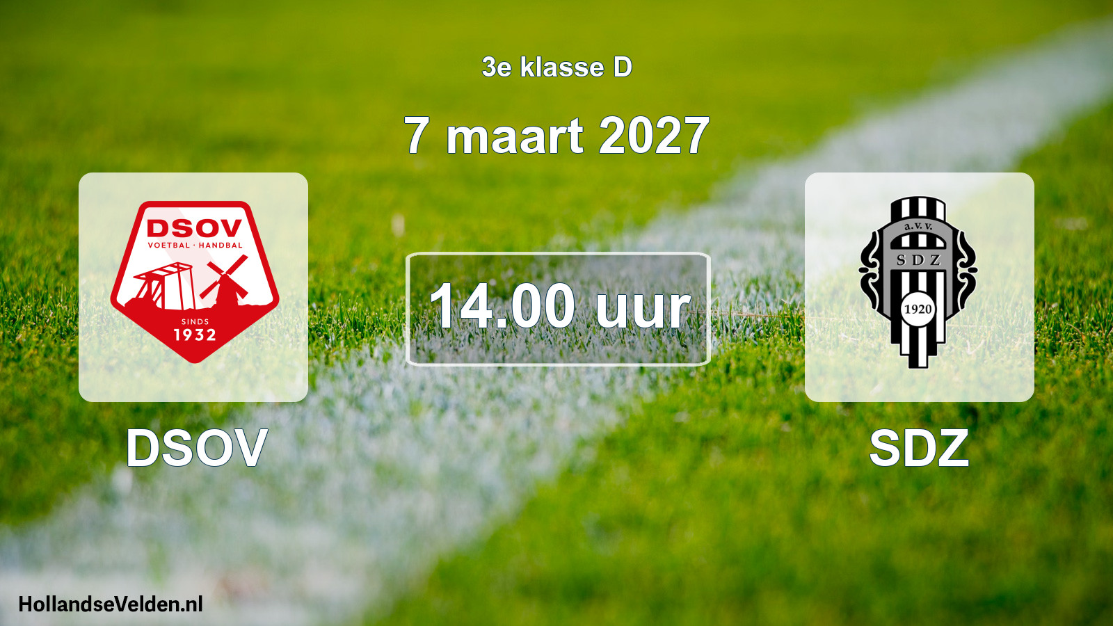 Geplande wedstrijd: DSOV - SDZ (7 maart 2027)