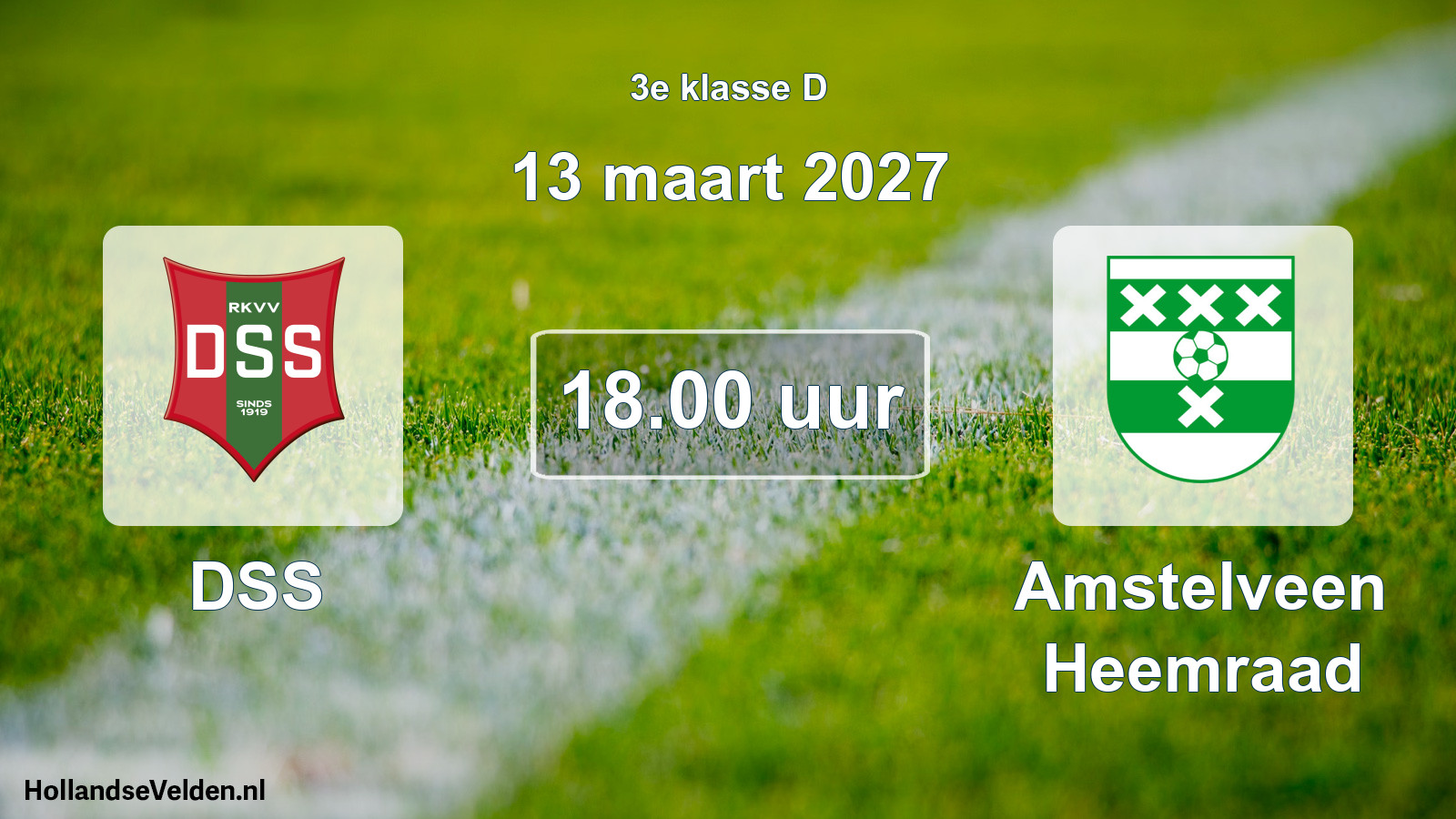 Geplande wedstrijd: DSS - Amstelveen Heemraad (13 maart 2027)
