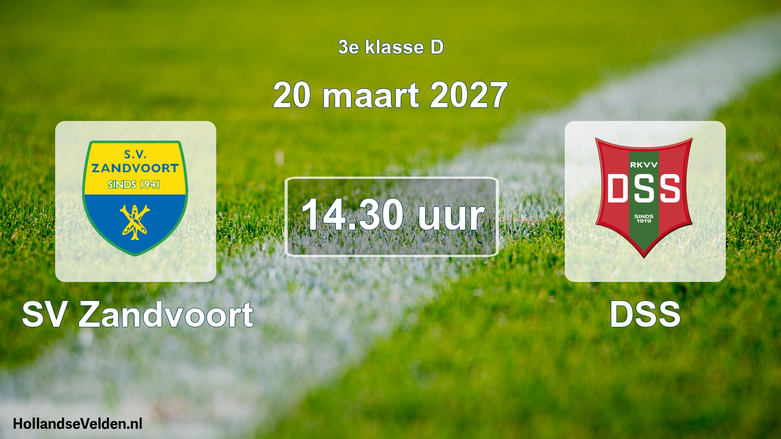 Geplande wedstrijd: SV Zandvoort - DSS (20 maart 2027)