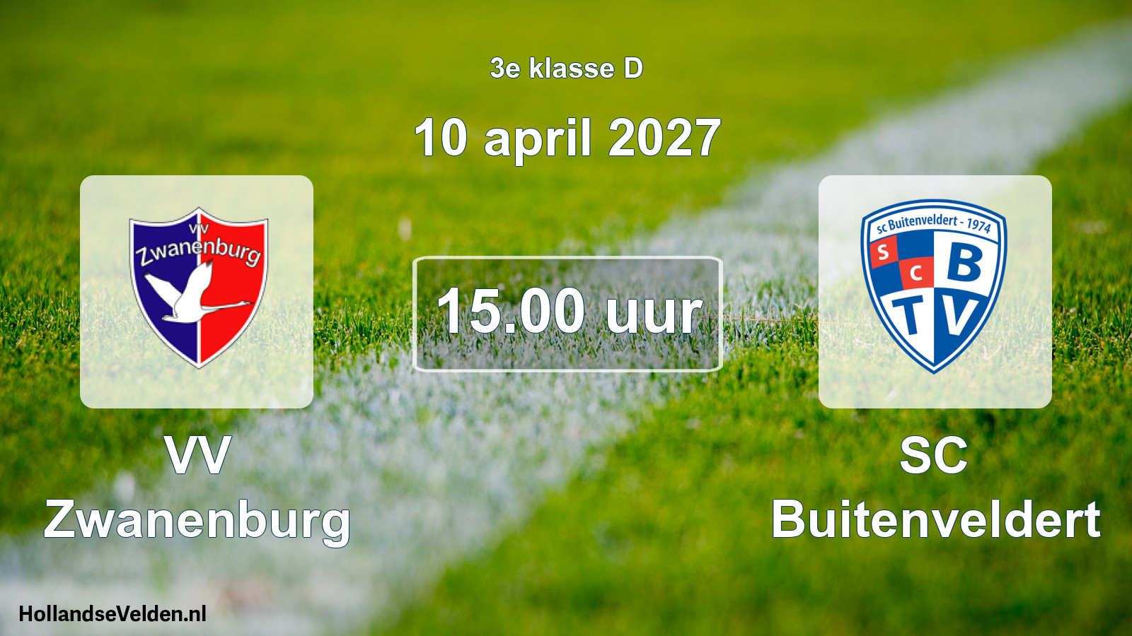 Geplande wedstrijd: VV Zwanenburg - SC Buitenveldert (10 april 2027)