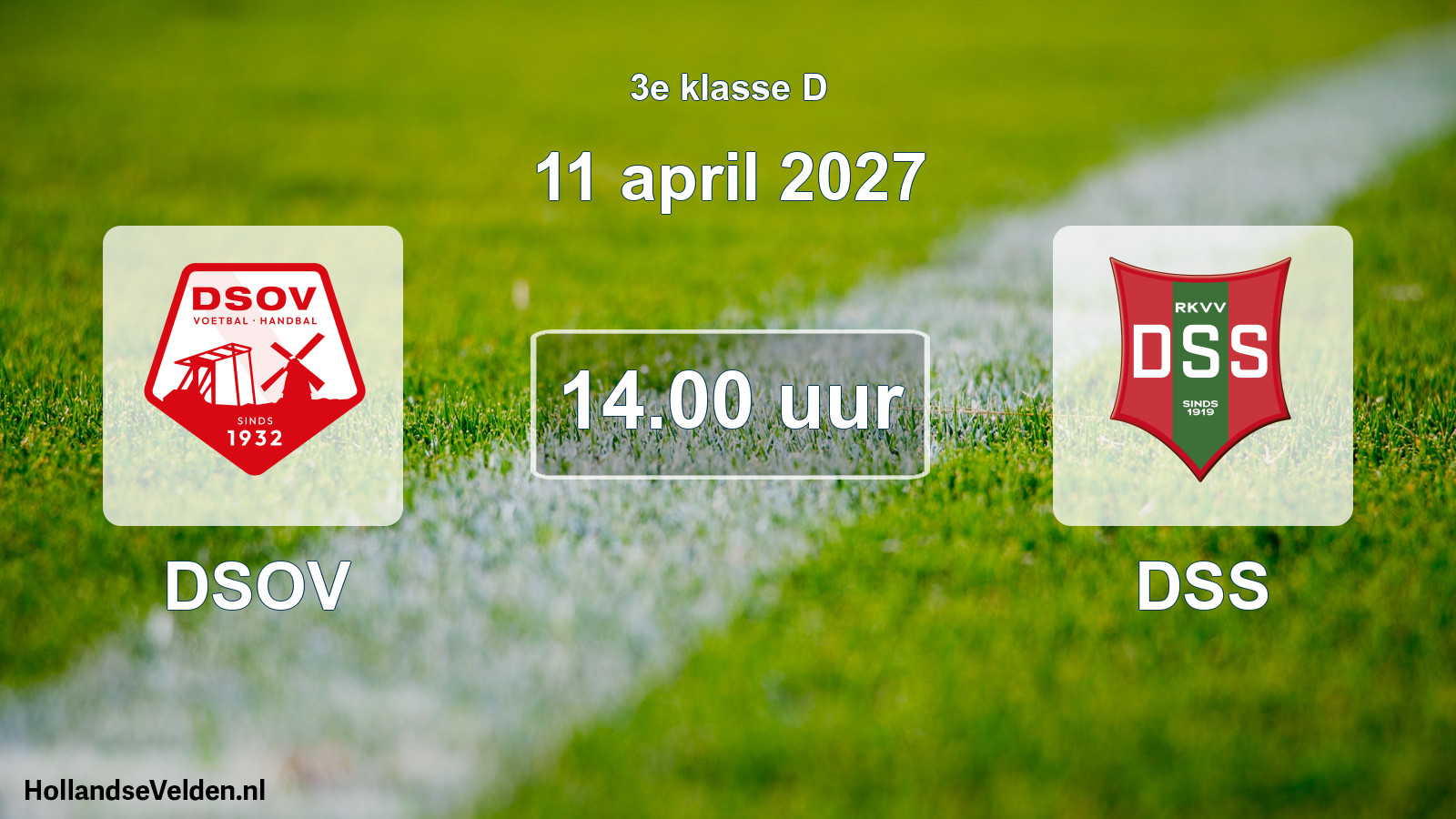 Geplande wedstrijd: DSOV - DSS (11 april 2027)