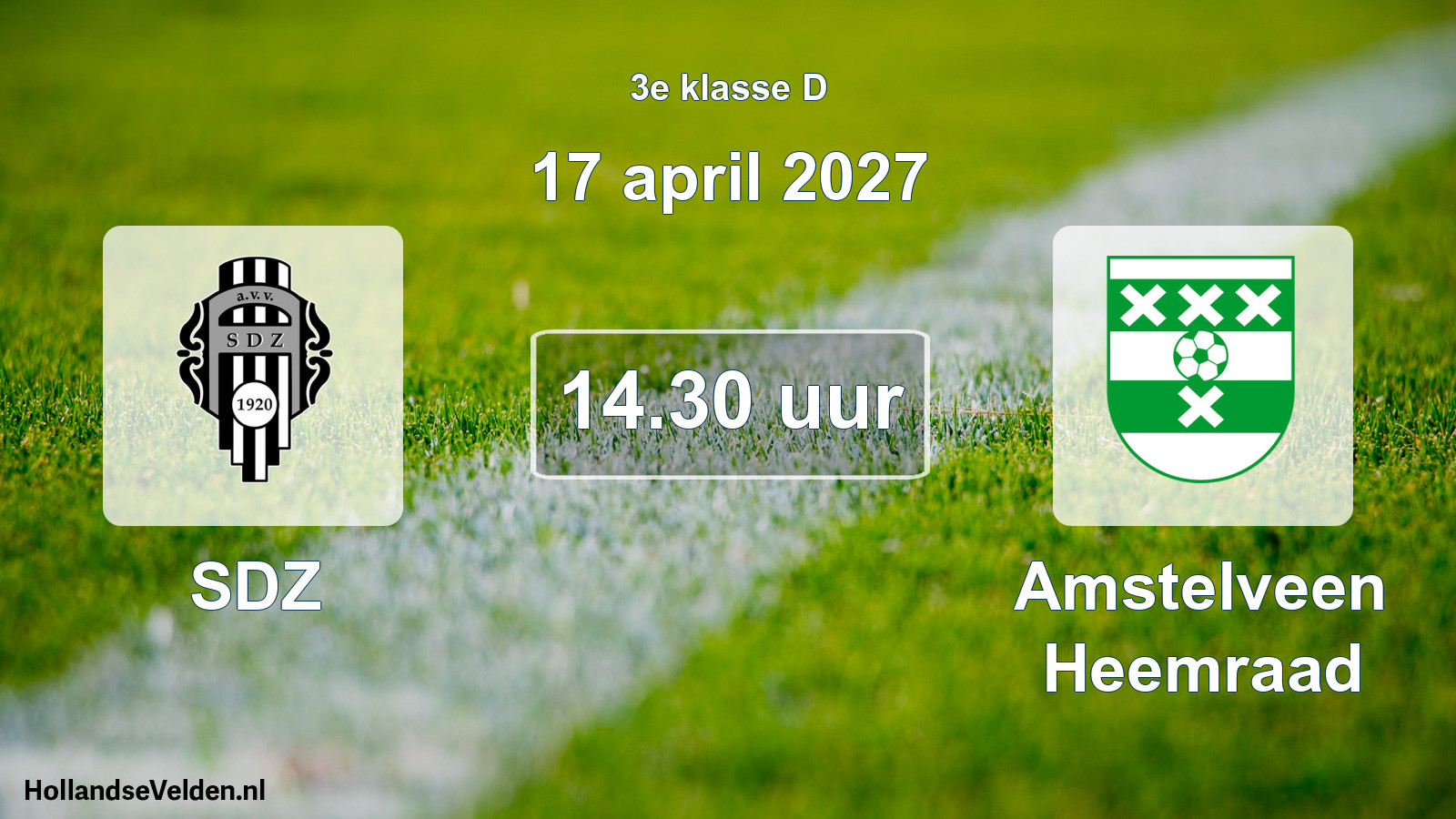 Geplande wedstrijd: SDZ - Amstelveen Heemraad (17 april 2027)