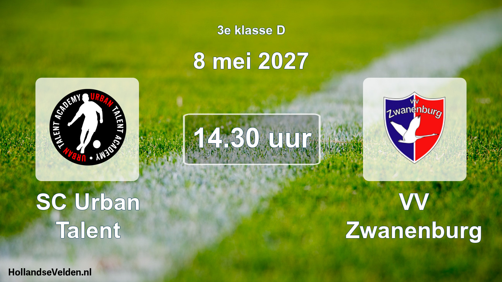 Geplande wedstrijd: SC Urban Talent - VV Zwanenburg (8 mei 2027)
