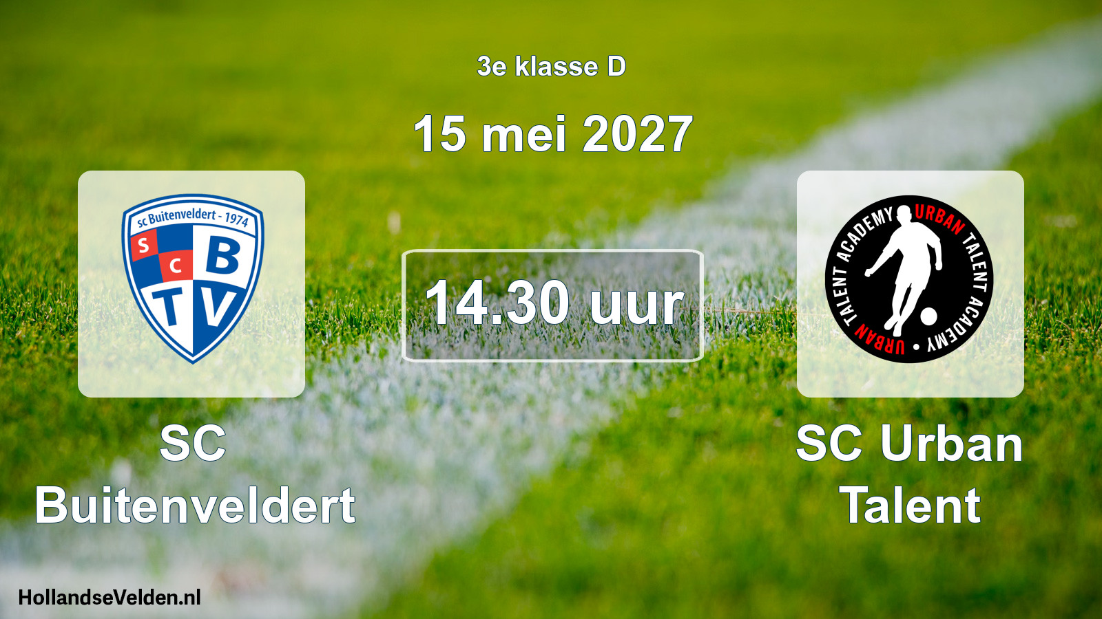 Geplande wedstrijd: SC Buitenveldert - SC Urban Talent (15 mei 2027)