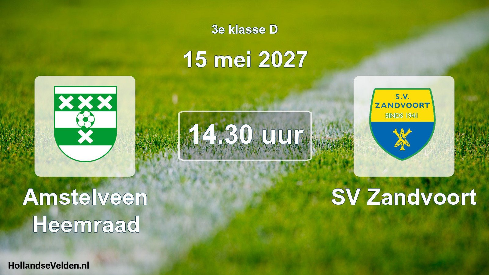 Geplande wedstrijd: Amstelveen Heemraad - SV Zandvoort (15 mei 2027)