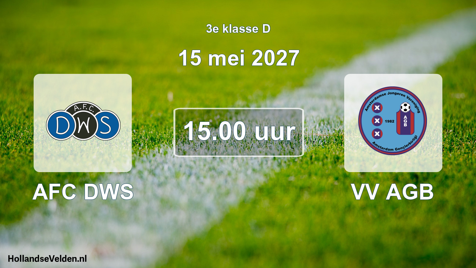 Geplande wedstrijd: AFC DWS - VV AGB (15 mei 2027)