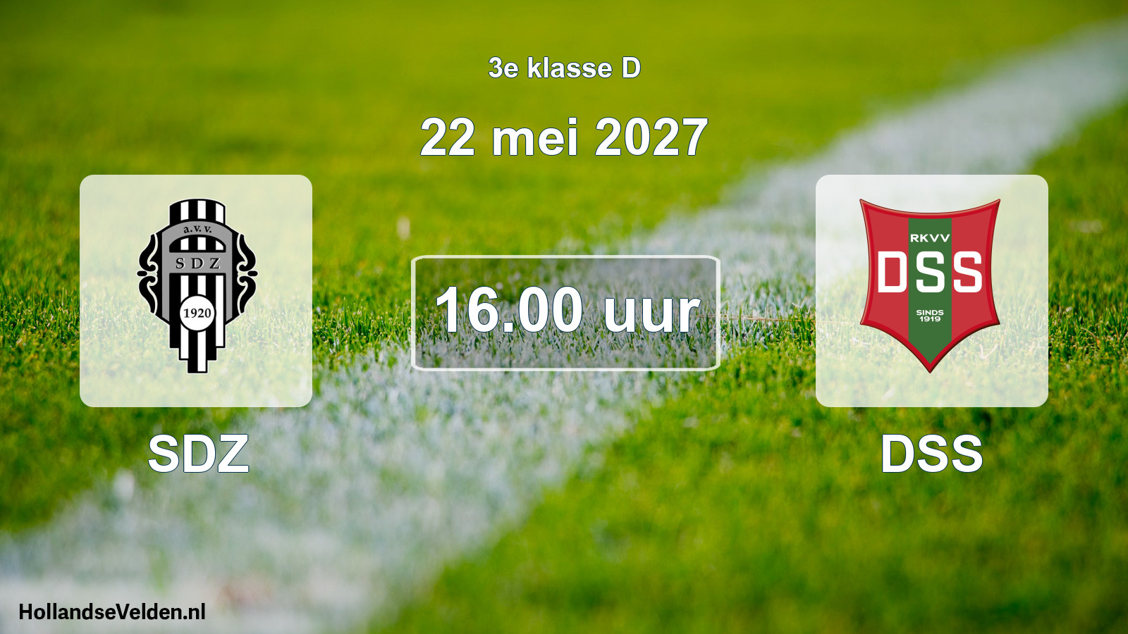 Geplande wedstrijd: SDZ - DSS (22 mei 2027)