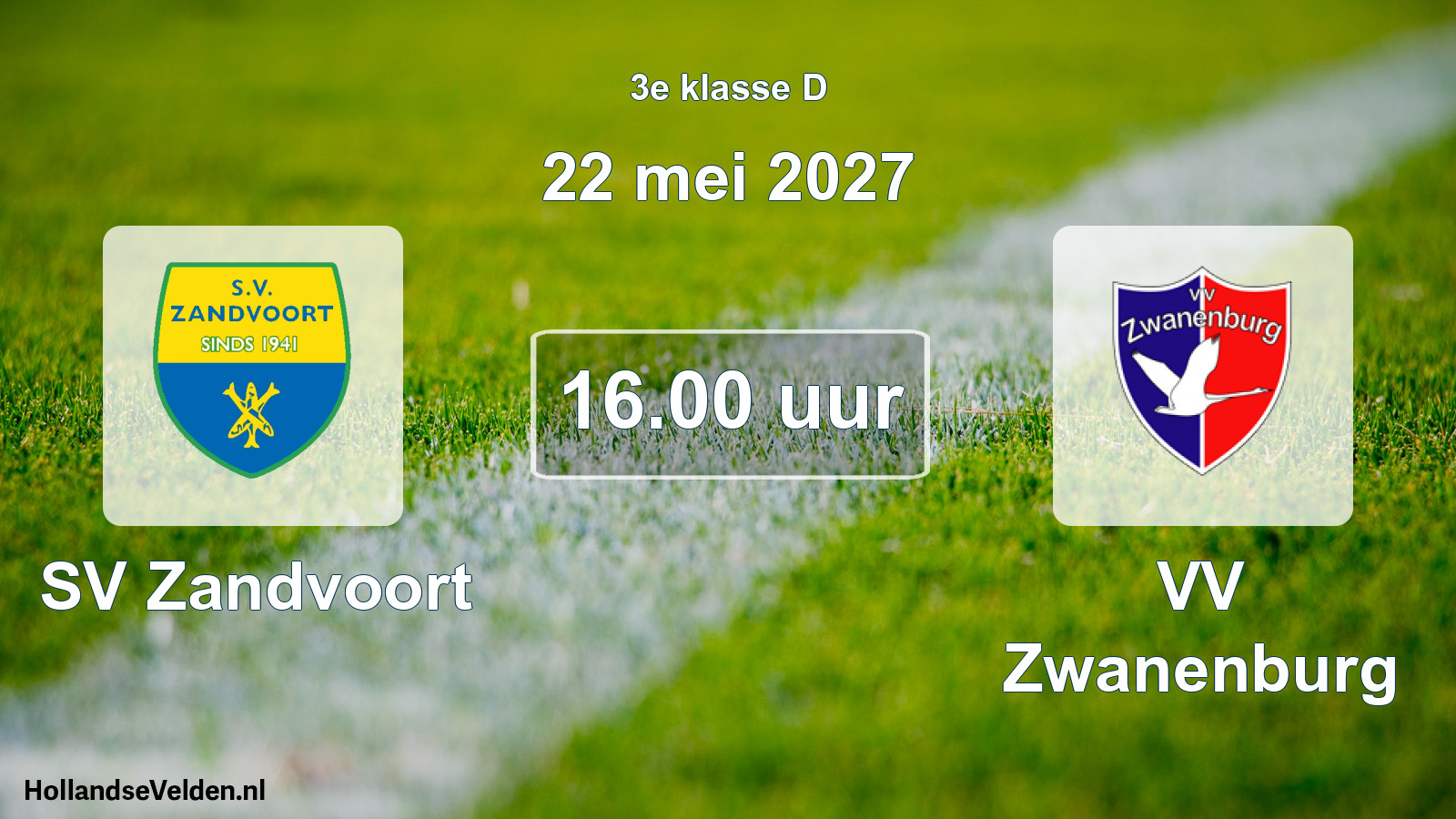 Geplande wedstrijd: SV Zandvoort - VV Zwanenburg (22 mei 2027)