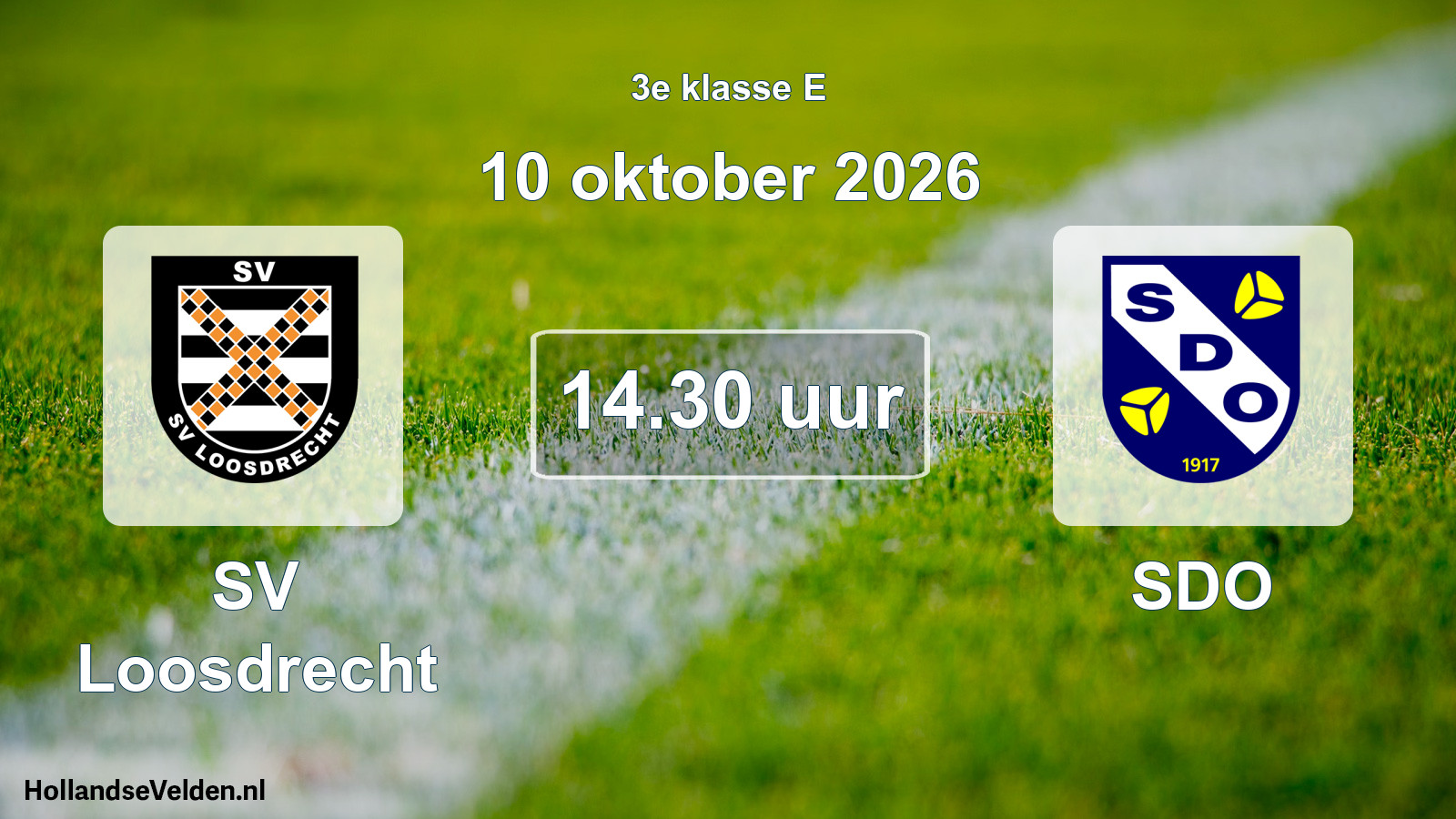 Geplande wedstrijd: SV Loosdrecht - SDO (10 oktober 2026)
