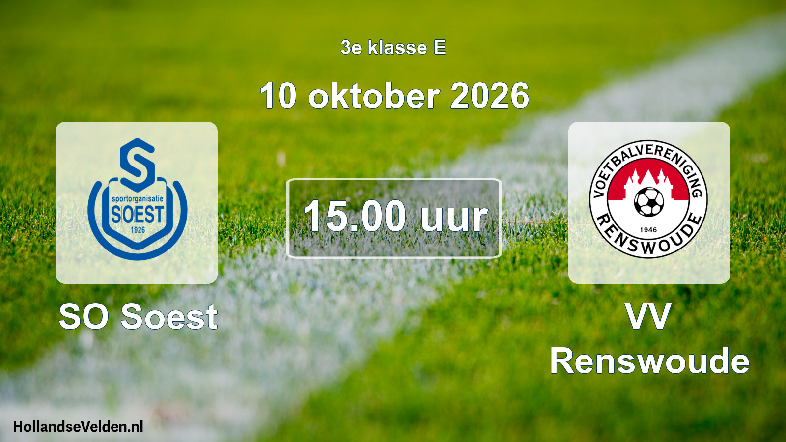 Geplande wedstrijd: SO Soest - VV Renswoude (10 oktober 2026)