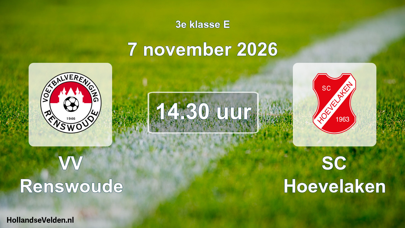 Geplande wedstrijd: VV Renswoude - SC Hoevelaken (7 november 2026)