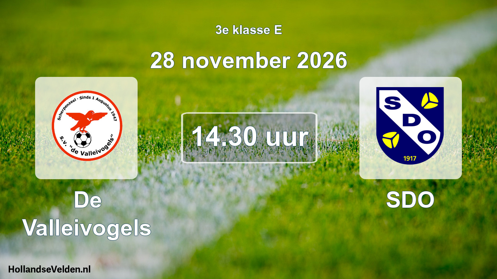 Geplande wedstrijd: De Valleivogels - SDO (28 november 2026)