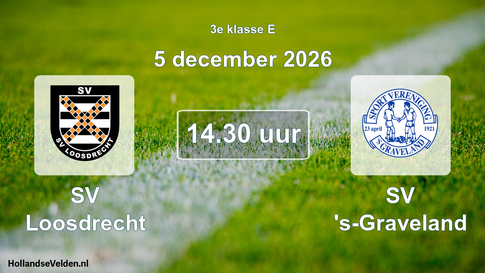 Geplande wedstrijd: SV Loosdrecht - SV 's-Graveland (5 december 2026)