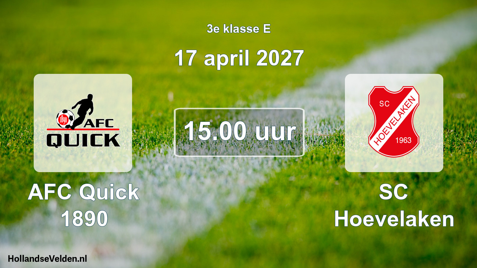 Geplande wedstrijd: AFC Quick 1890 - SC Hoevelaken (17 april 2027)