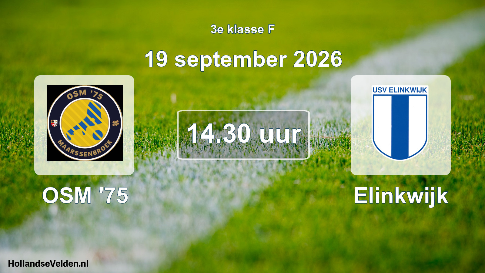 Geplande wedstrijd: OSM '75 - Elinkwijk (19 september 2026)