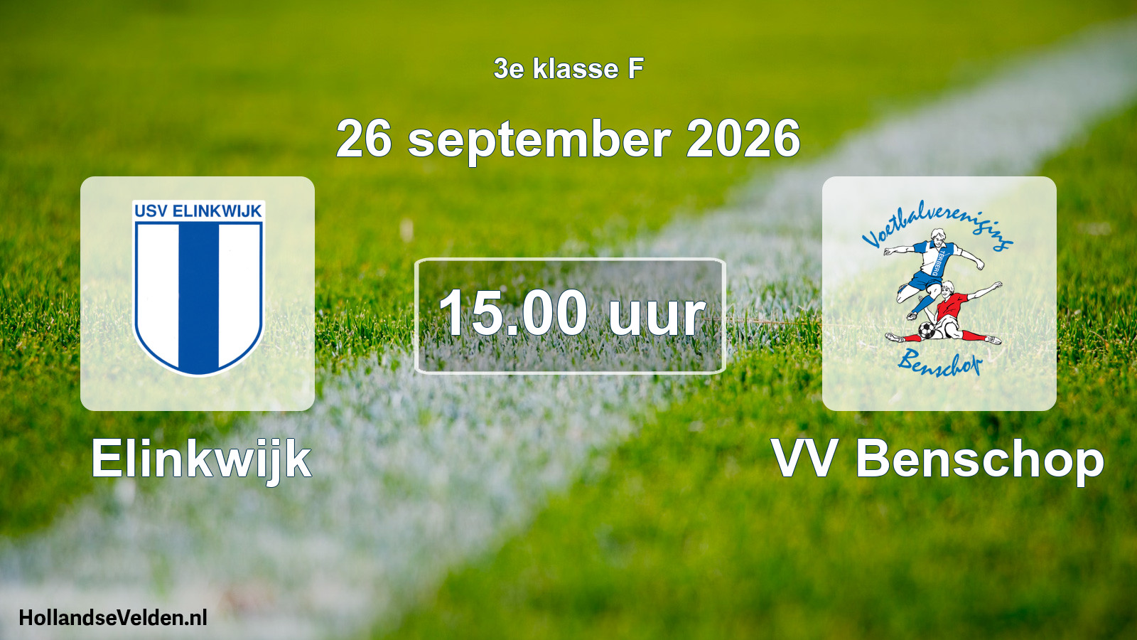 Geplande wedstrijd: Elinkwijk - VV Benschop (26 september 2026)