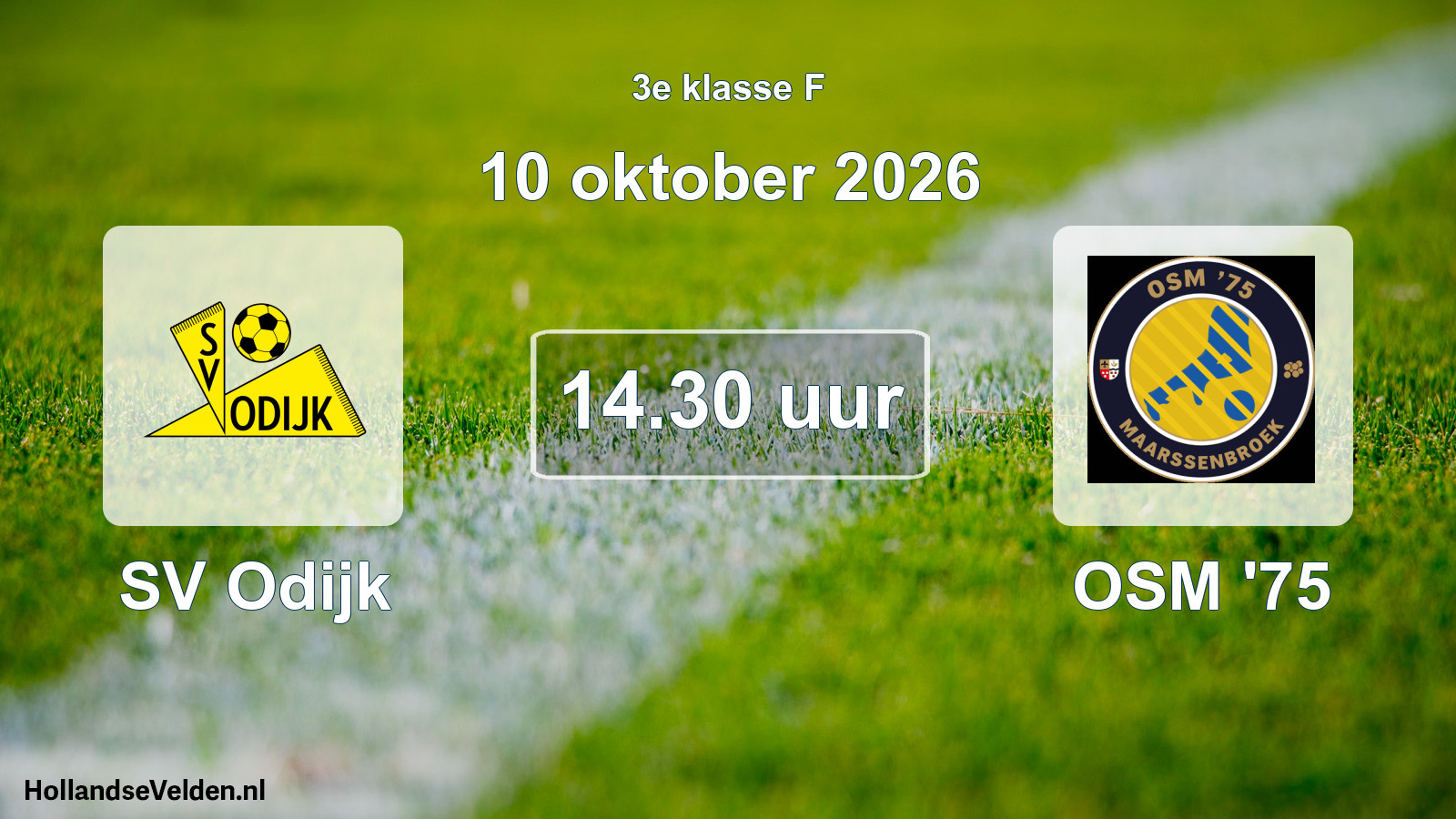 Geplande wedstrijd: SV Odijk - OSM '75 (10 oktober 2026)