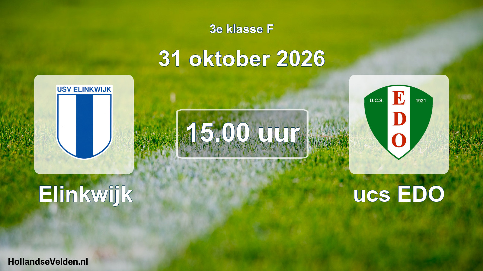 Scheduled Match: Elinkwijk - ucs EDO (31 October 2026)