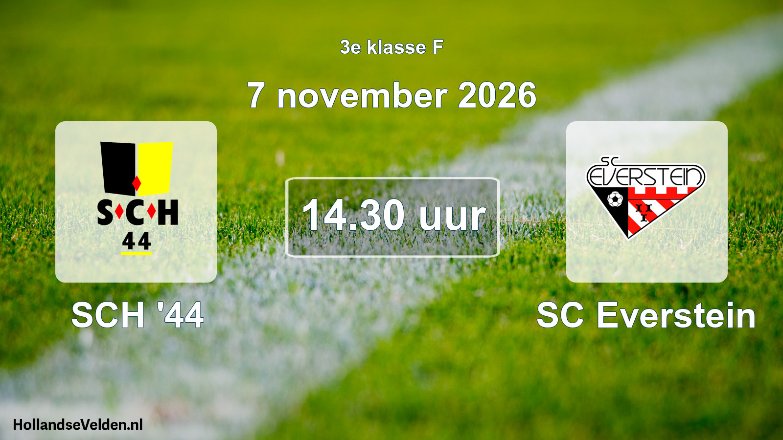 Scheduled Match: SCH '44 - SC Everstein (7 November 2026)