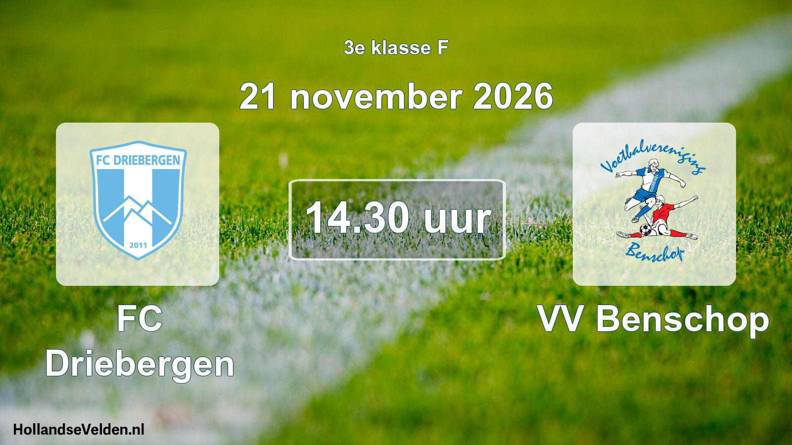 Geplande wedstrijd: FC Driebergen - VV Benschop (21 november 2026)