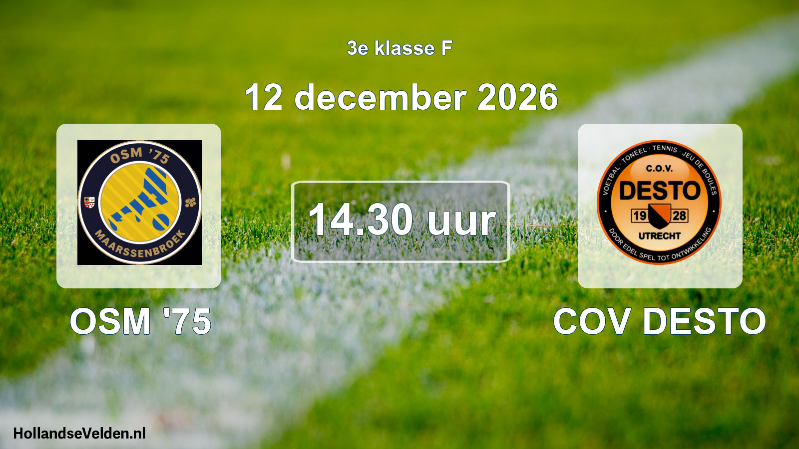 Scheduled Match: OSM '75 - COV DESTO (12 December 2026)