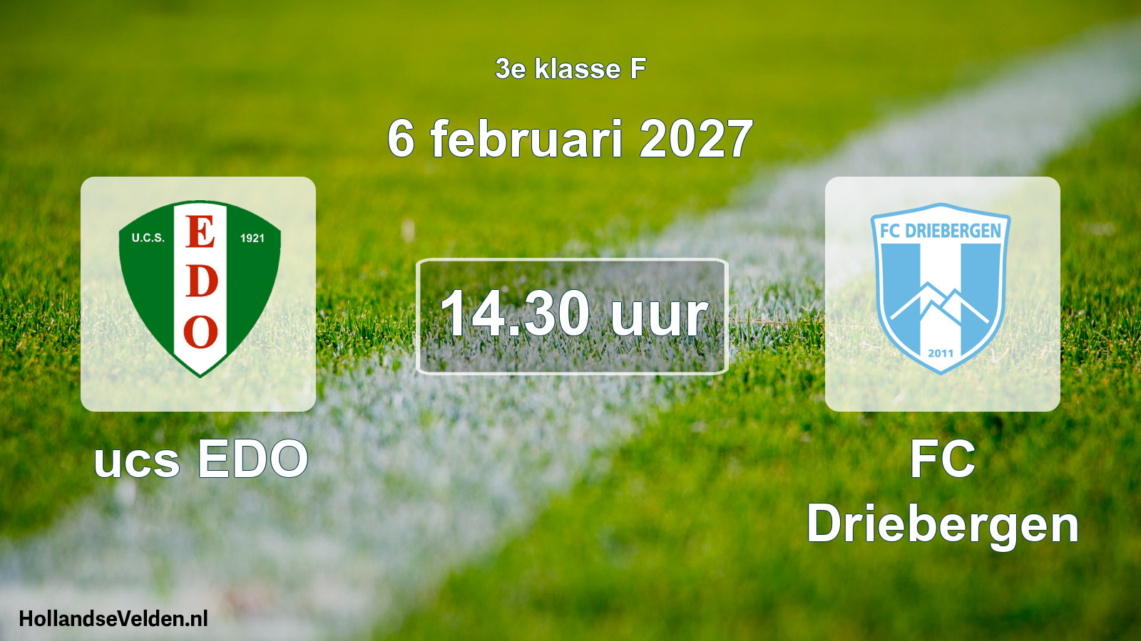 Geplande wedstrijd: ucs EDO - FC Driebergen (6 februari 2027)