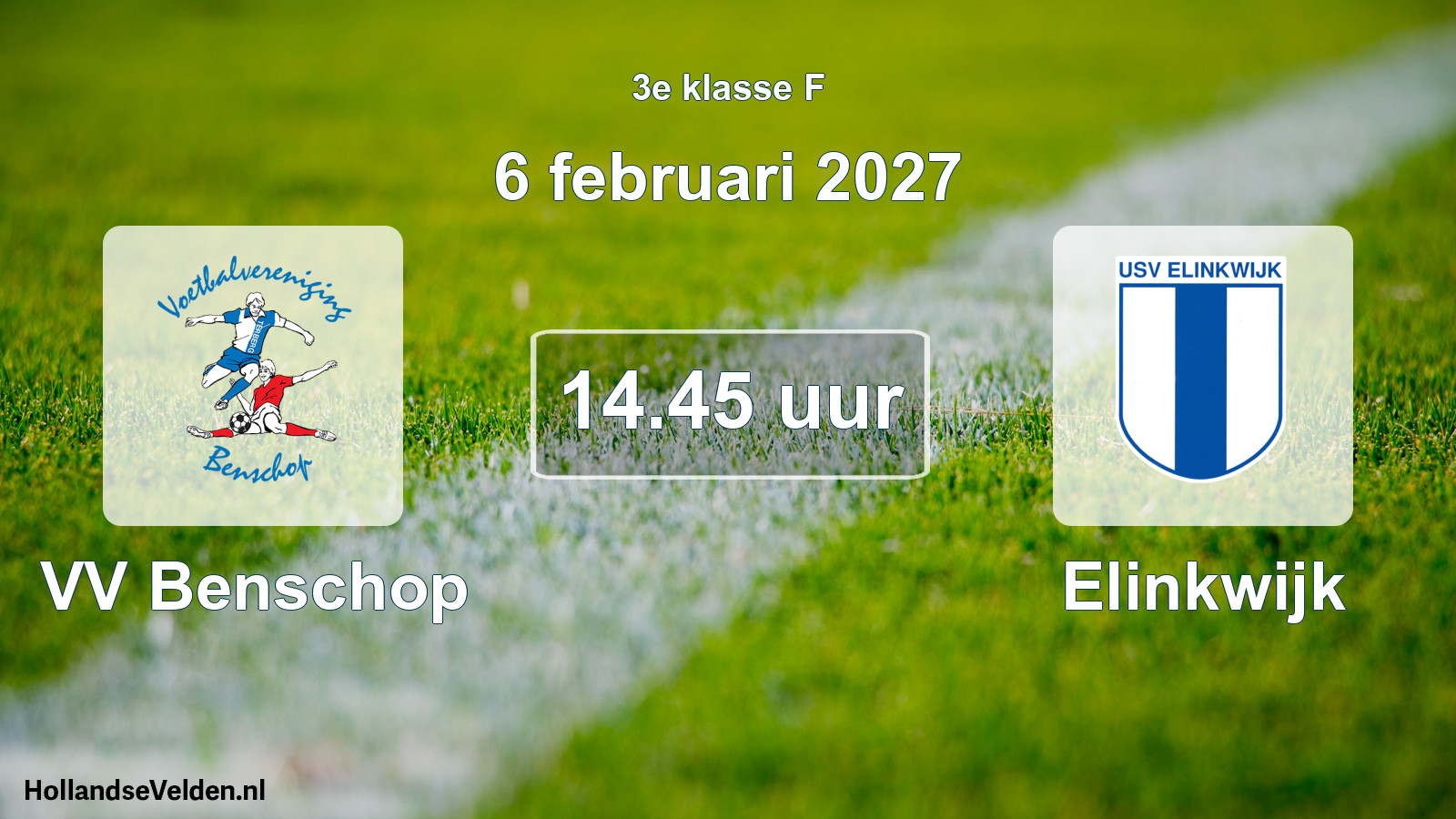 Geplande wedstrijd: VV Benschop - Elinkwijk (6 februari 2027)