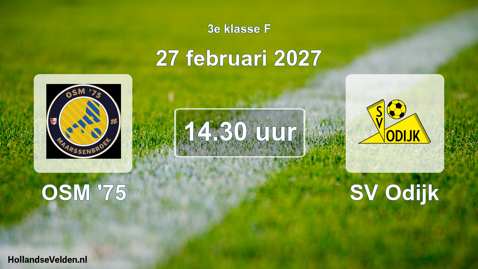 Geplande wedstrijd: OSM '75 - SV Odijk (27 februari 2027)