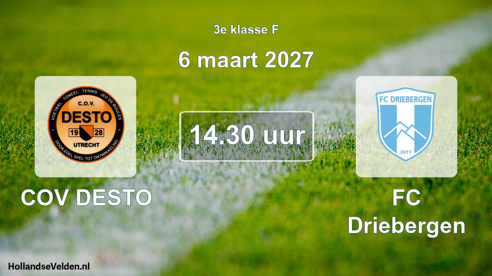 Scheduled Match: COV DESTO - FC Driebergen (6 March 2027)