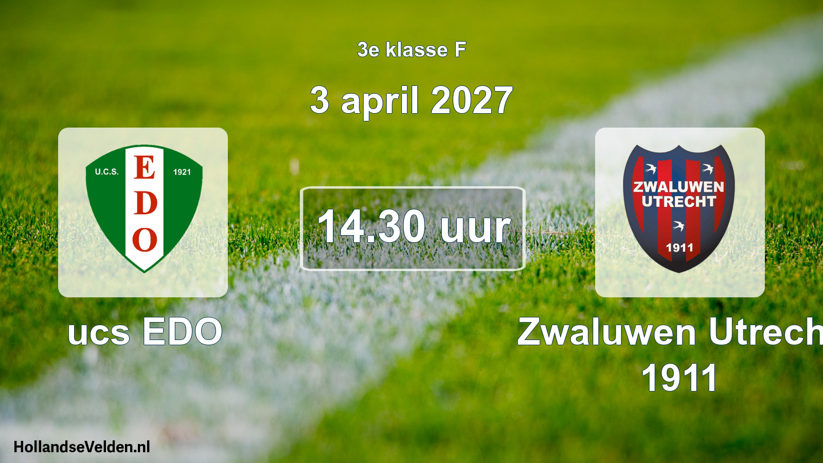 Scheduled Match: ucs EDO - Zwaluwen Utrecht 1911 (3 April 2027)