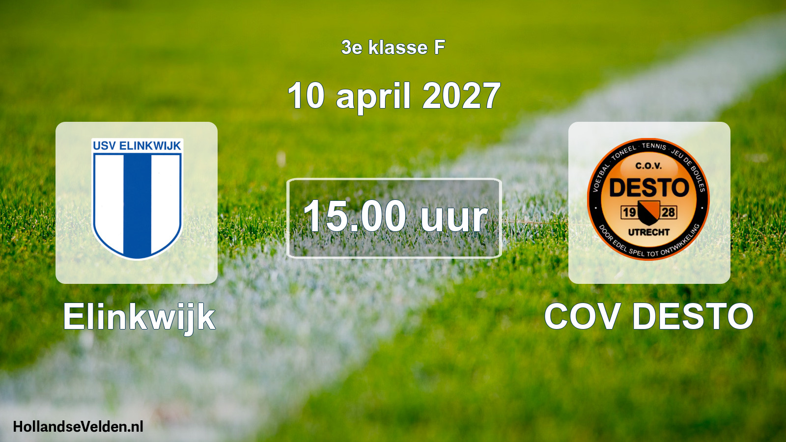 Geplande wedstrijd: Elinkwijk - COV DESTO (10 april 2027)