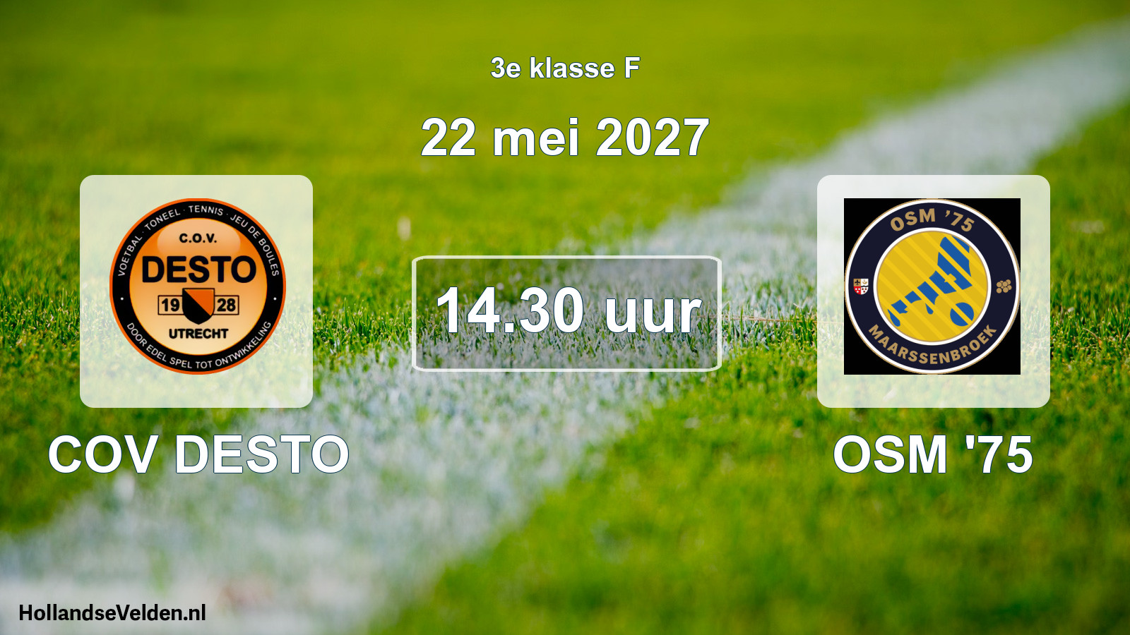 Geplande wedstrijd: COV DESTO - OSM '75 (22 mei 2027)