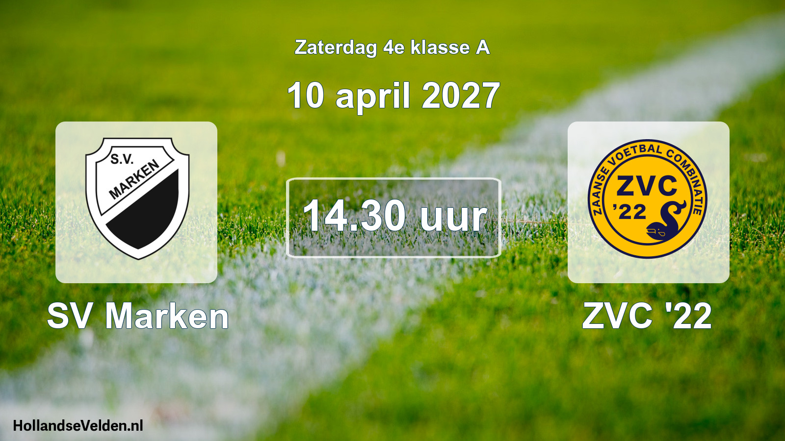Geplande wedstrijd: SV Marken - ZVC '22 (10 april 2027)
