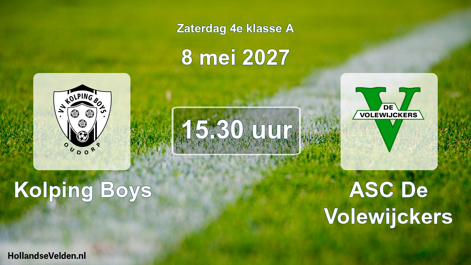 Geplande wedstrijd: Kolping Boys - ASC De Volewijckers (8 mei 2027)