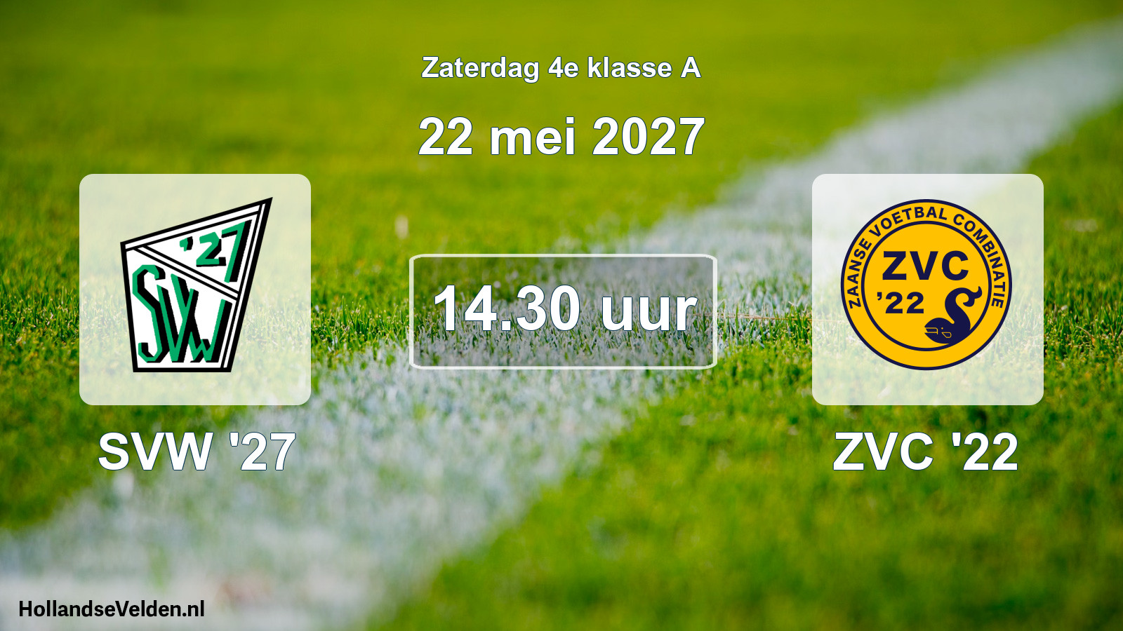 Geplande wedstrijd: SVW '27 - ZVC '22 (22 mei 2027)