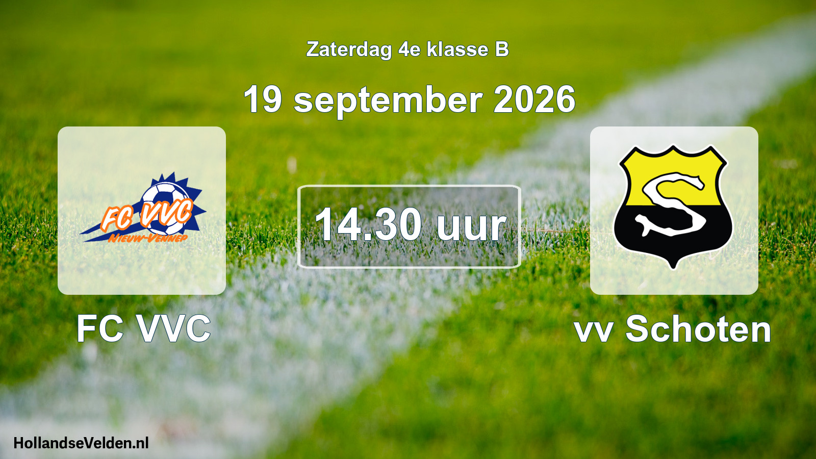 Geplande wedstrijd: FC VVC - vv Schoten (19 september 2026)