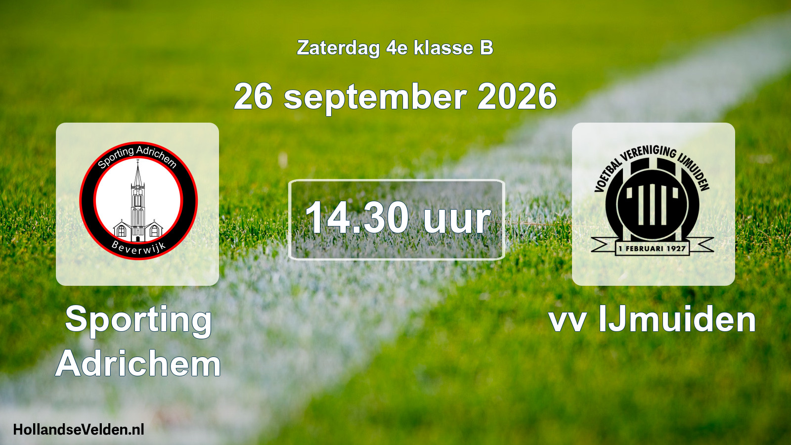 Scheduled Match: Sporting Adrichem - vv IJmuiden (26 September 2026)