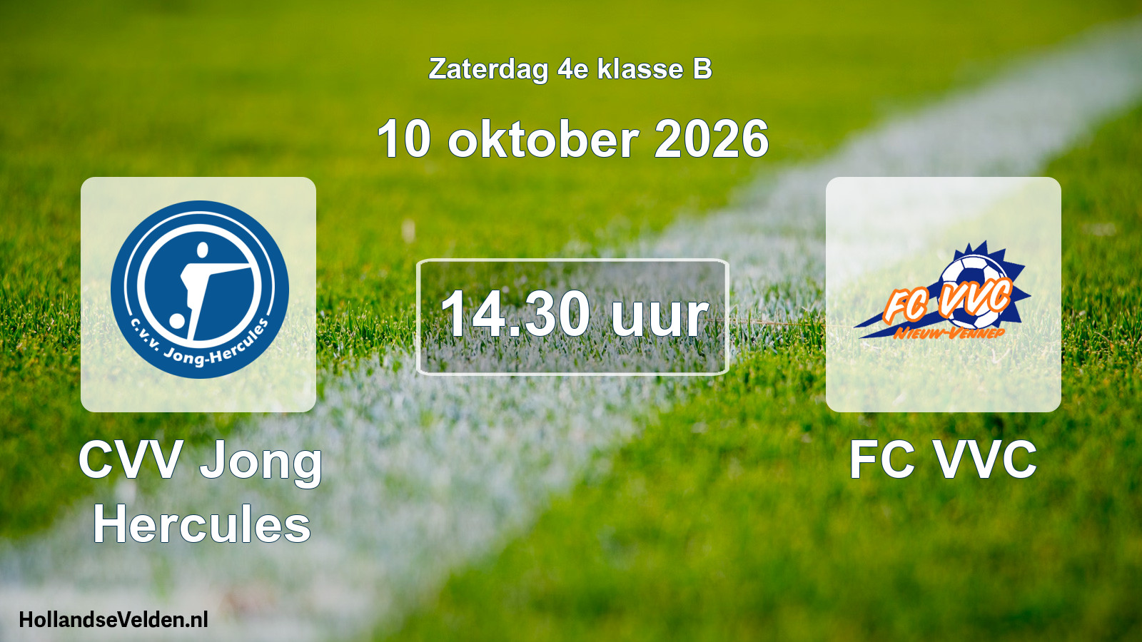 Geplande wedstrijd: CVV Jong Hercules - FC VVC (10 oktober 2026)