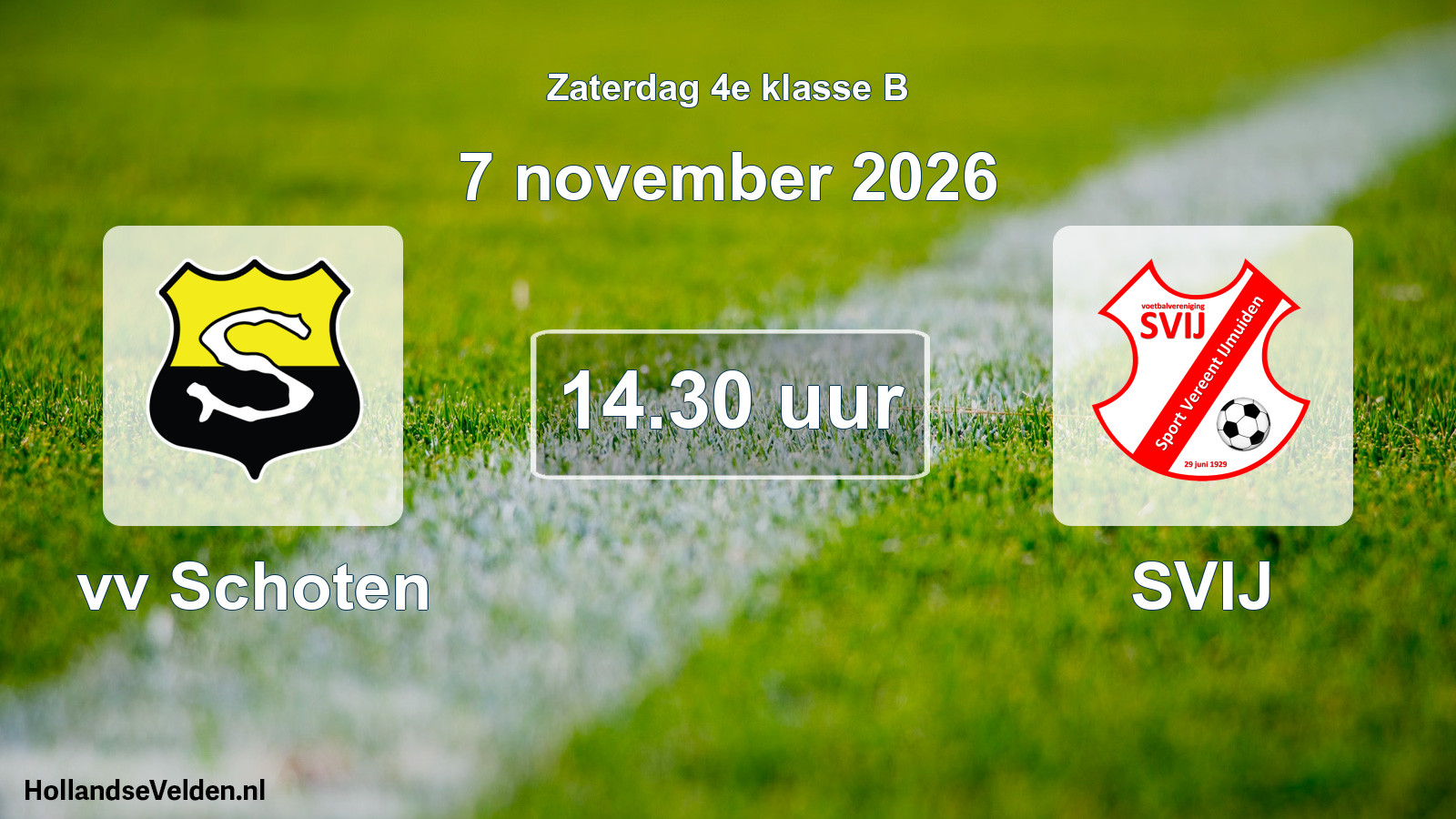 Scheduled Match: vv Schoten - SVIJ (7 November 2026)