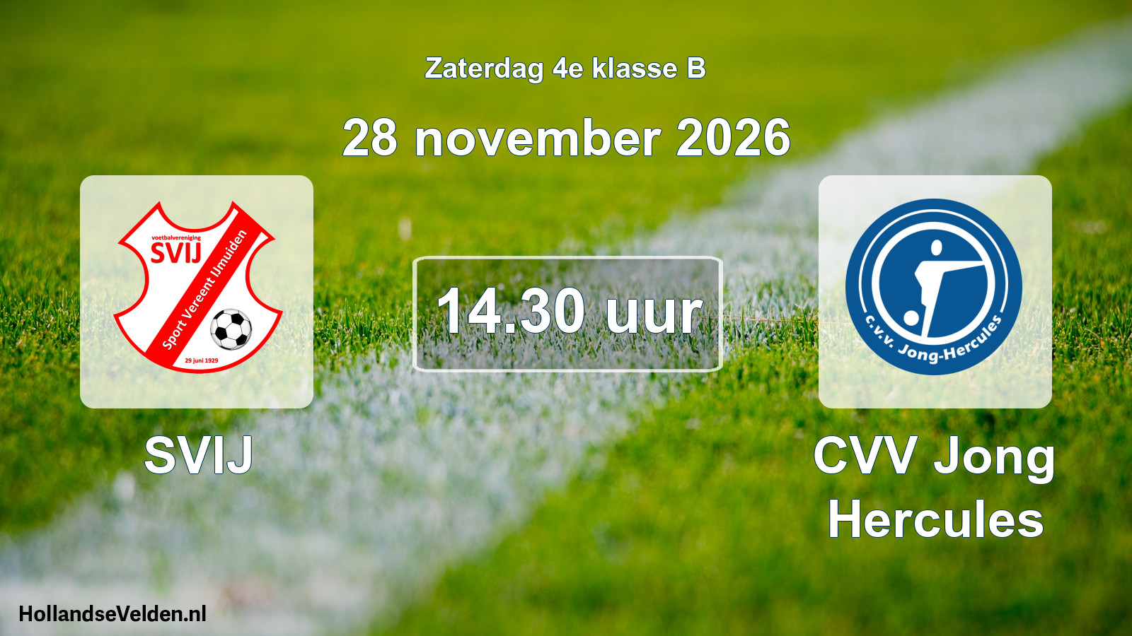Geplande wedstrijd: SVIJ - CVV Jong Hercules (28 november 2026)