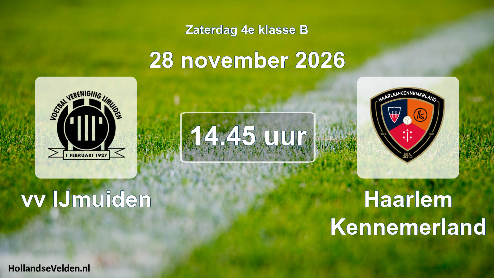 Scheduled Match: vv IJmuiden - Haarlem Kennemerland (28 November 2026)