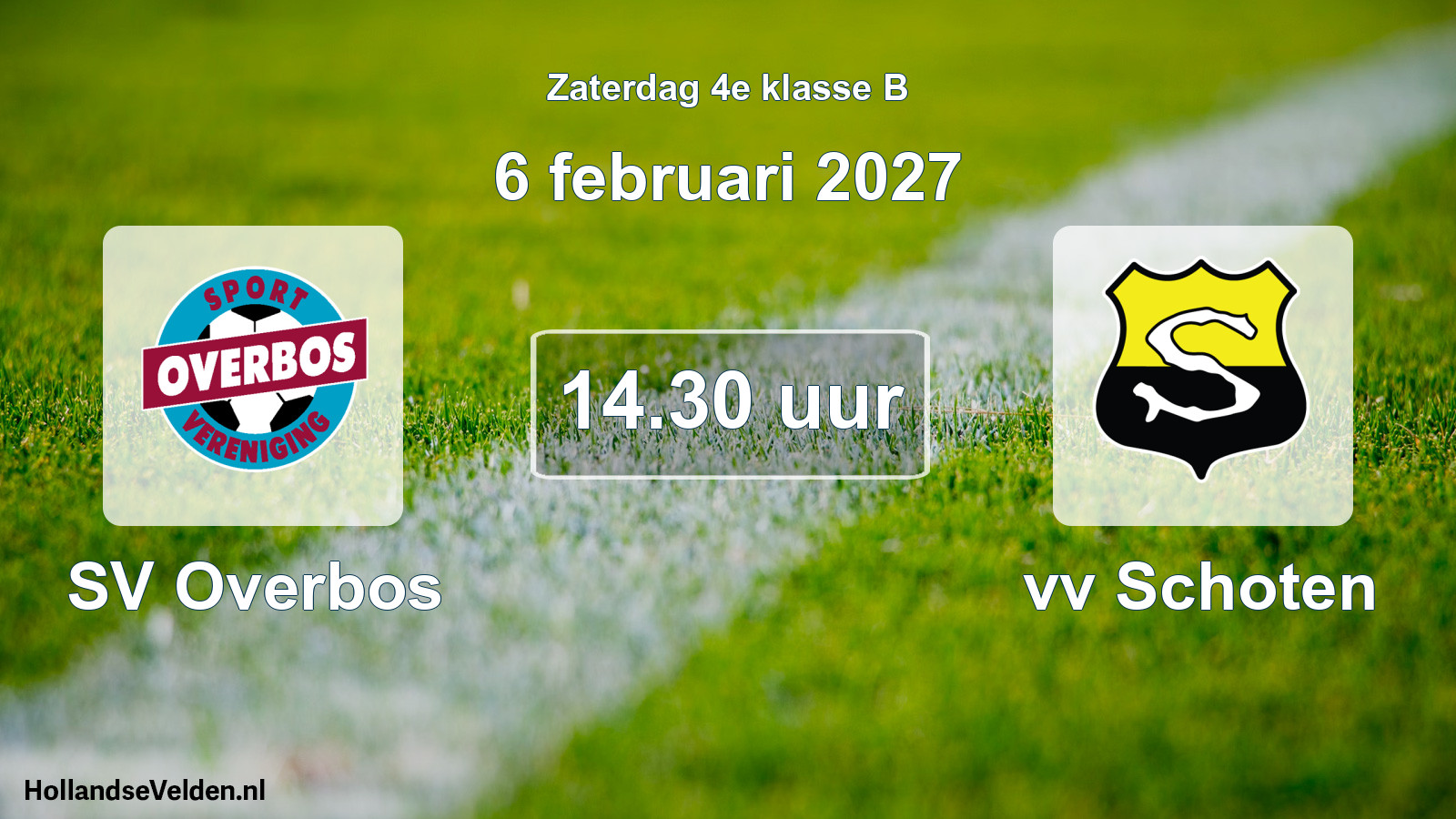 Geplande wedstrijd: SV Overbos - vv Schoten (6 februari 2027)