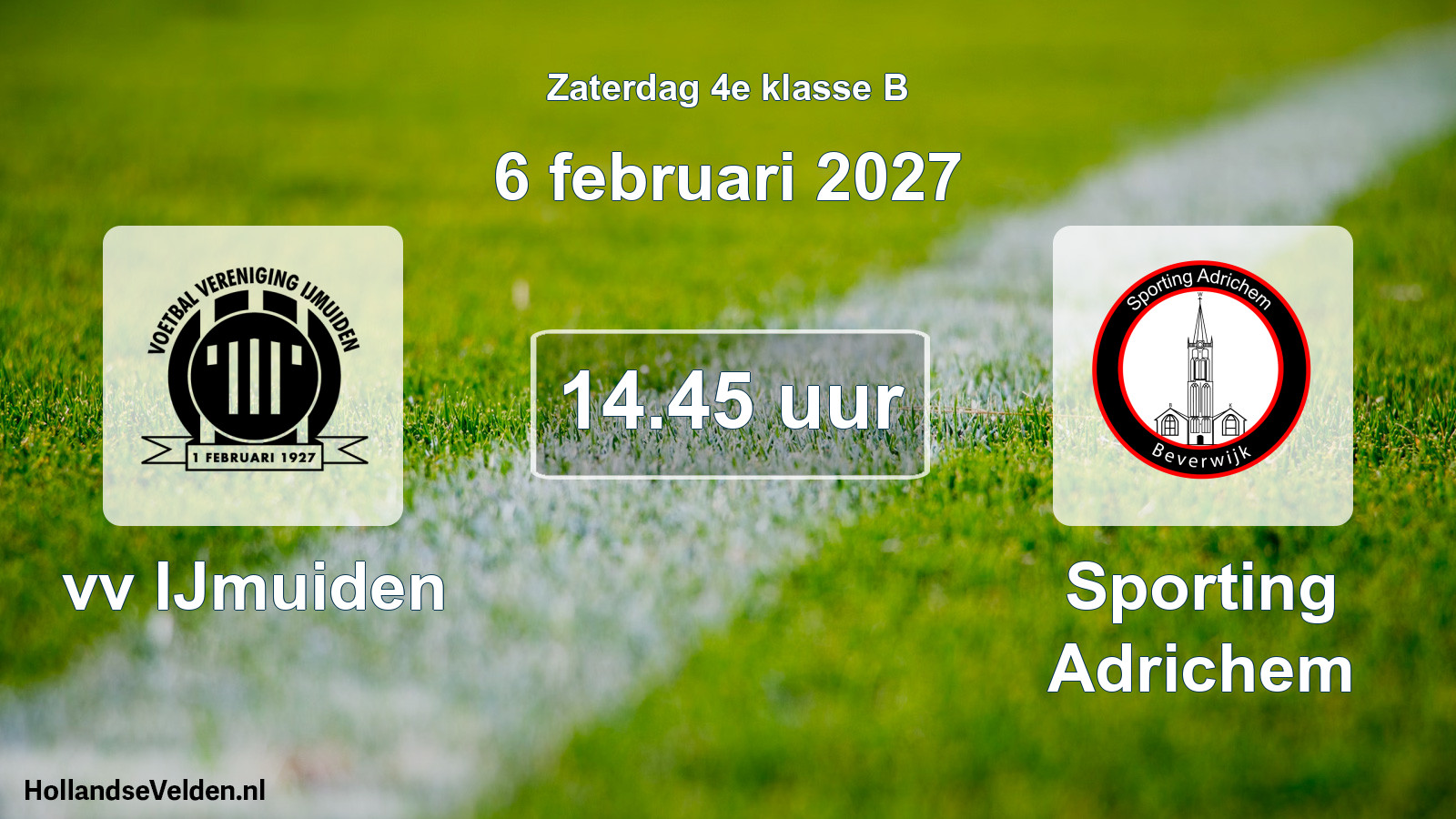 Scheduled Match: vv IJmuiden - Sporting Adrichem (6 February 2027)