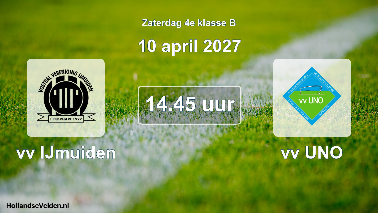 Scheduled Match: vv IJmuiden - vv UNO (10 April 2027)