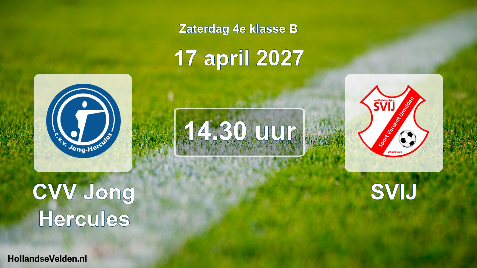 Geplande wedstrijd: CVV Jong Hercules - SVIJ (17 april 2027)