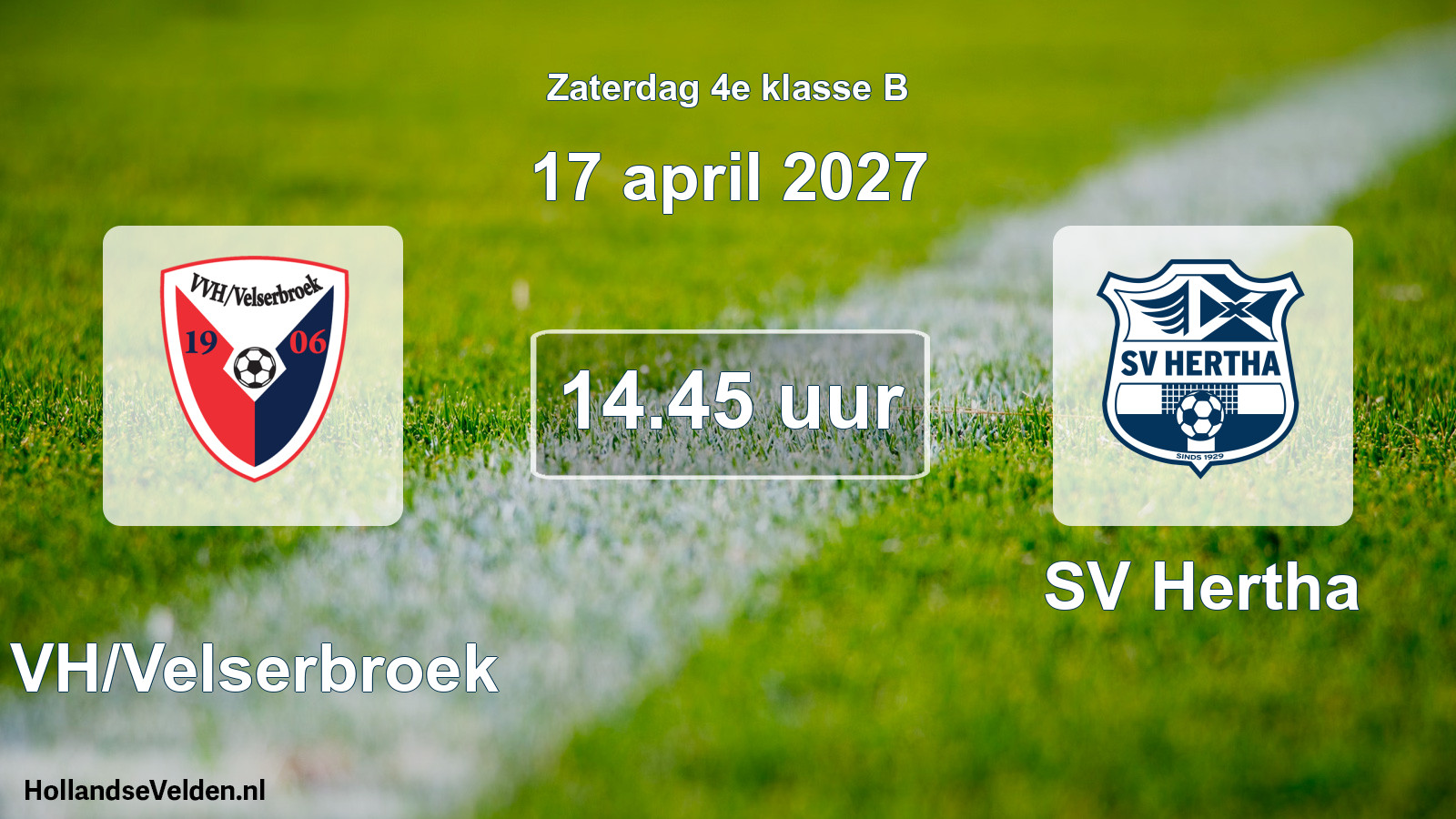 Geplande wedstrijd: VVH/Velserbroek - SV Hertha (17 april 2027)