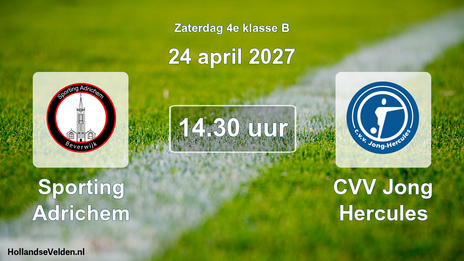 Scheduled Match: Sporting Adrichem - CVV Jong Hercules (24 April 2027)